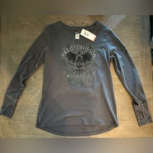 HARLEY DAVIDSON ladies waffle long sleeve shirt